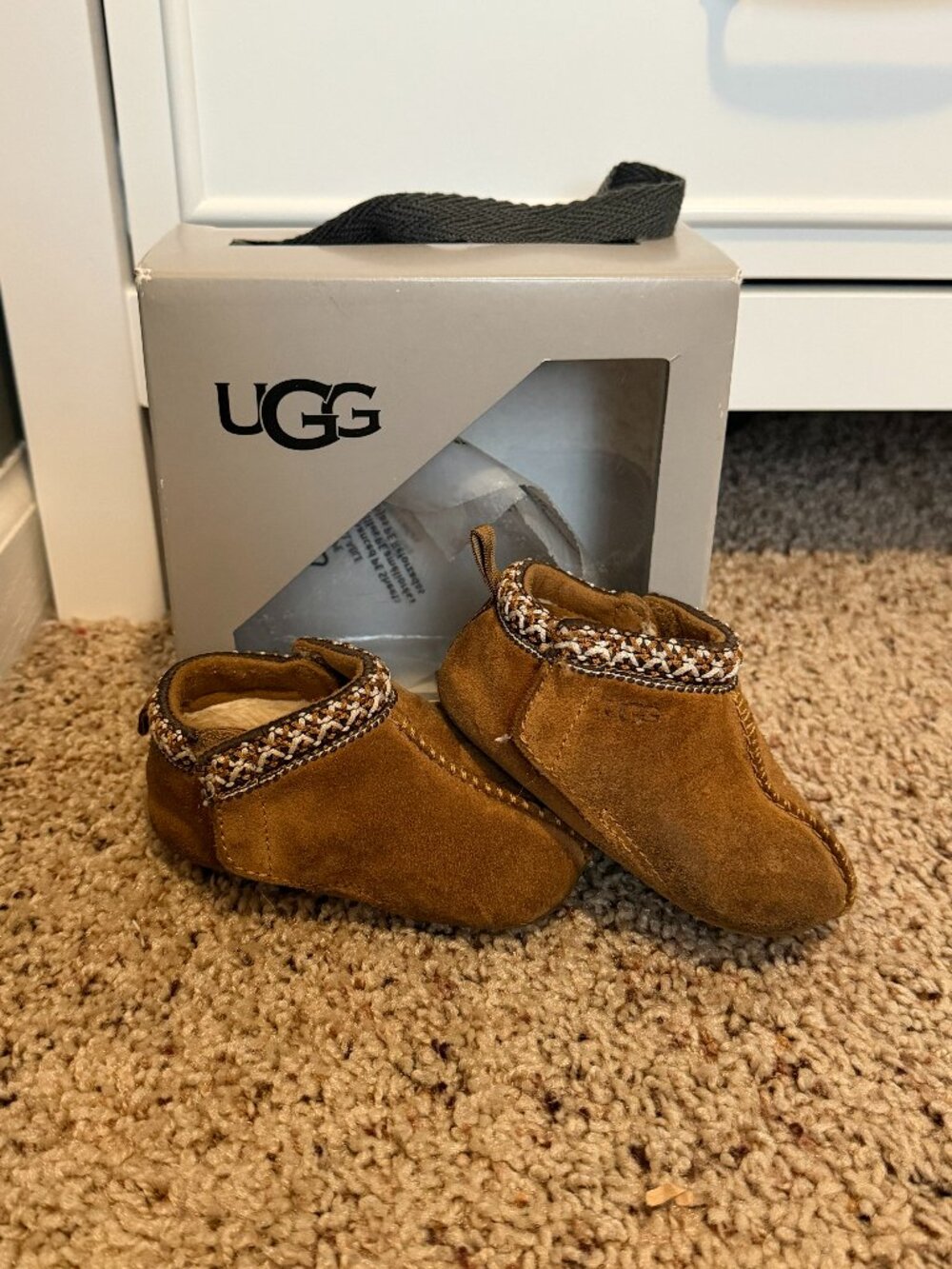 UGG Baby Tasman Size 2/3 Baby Booties Small UGG Australia Infant Chestnut 6-12M
